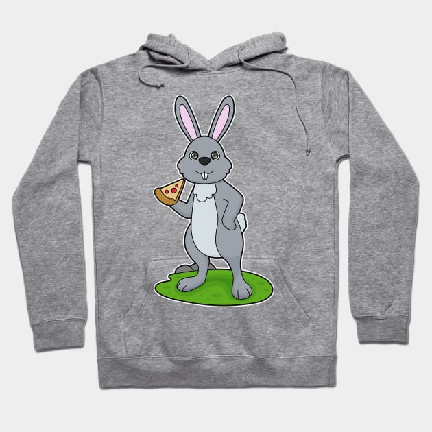 Rabbit Pizzeria Pizza Hoodie by Markus Schnabel